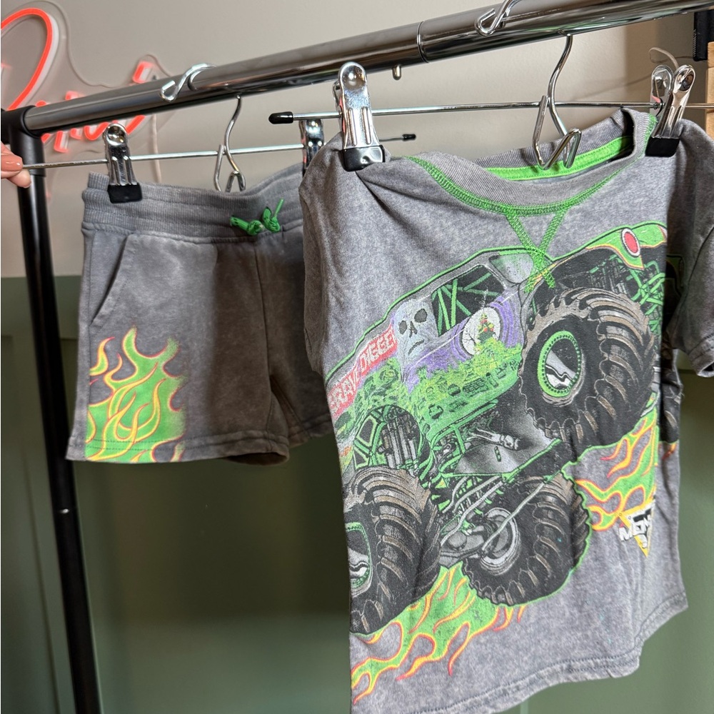 Monster jam Graphic Tee and Shorts Set